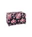 Coffre de Rangement Motif Fleurs 65cm Noir & Rose