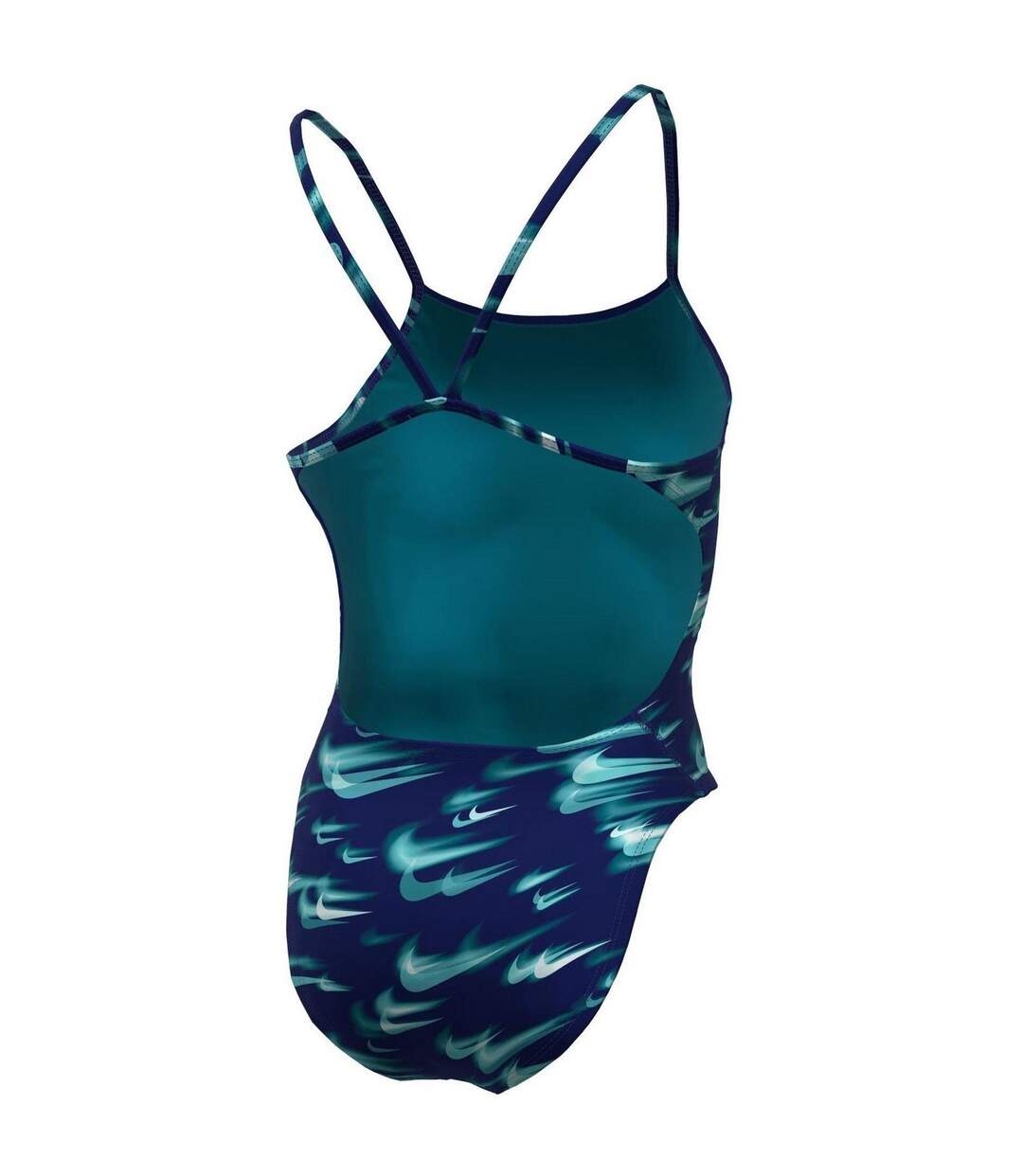 Maillot De Bain 1 Pièce Motif/style Logo Répété Femme Bleu Marine Nike-2