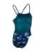 Maillot De Bain 1 Pièce Motif/style Logo Répété Femme Bleu Marine Nike-2