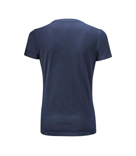 Womens/ladies Walcott T-shirt Navy James Harvest