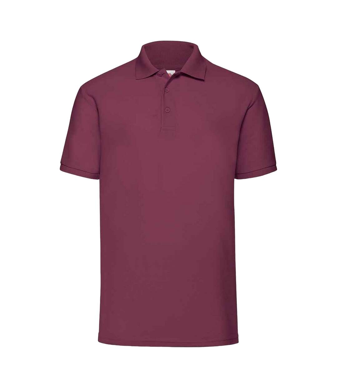 Mens 65/35 polo shirt burgundy Fruit of the Loom-1