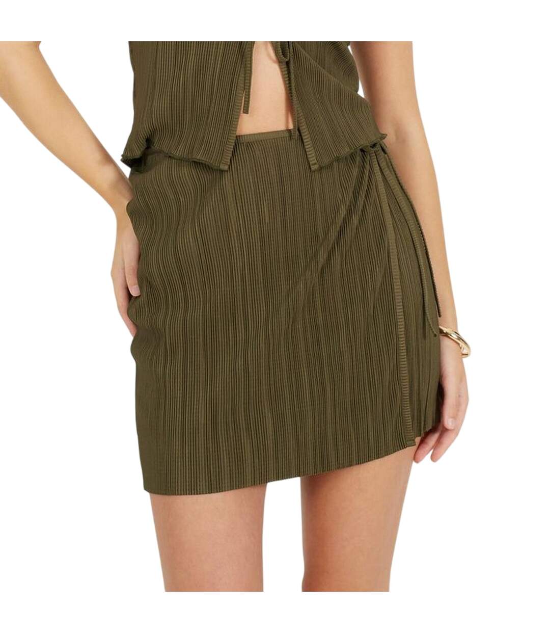 Mini Jupe Femme Vert Kaki Brave Soul-2