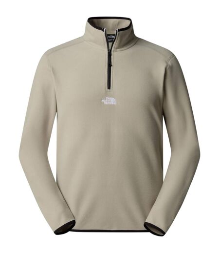 Sweat Manches Longues Motif/style Logo Brodé Homme Beige The North Face