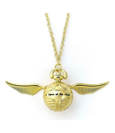 Harry Potter Golden Snitch Necklace (Gold) (One Size) - UTTA7134