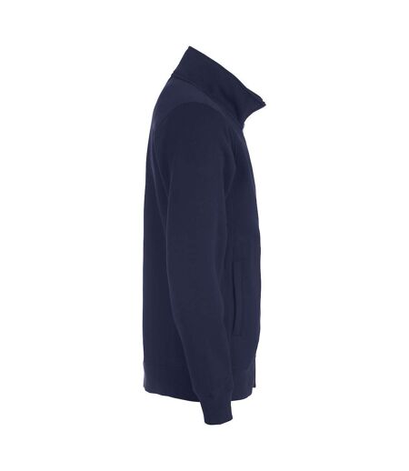 Mens classic full zip cardigan dark navy Clique