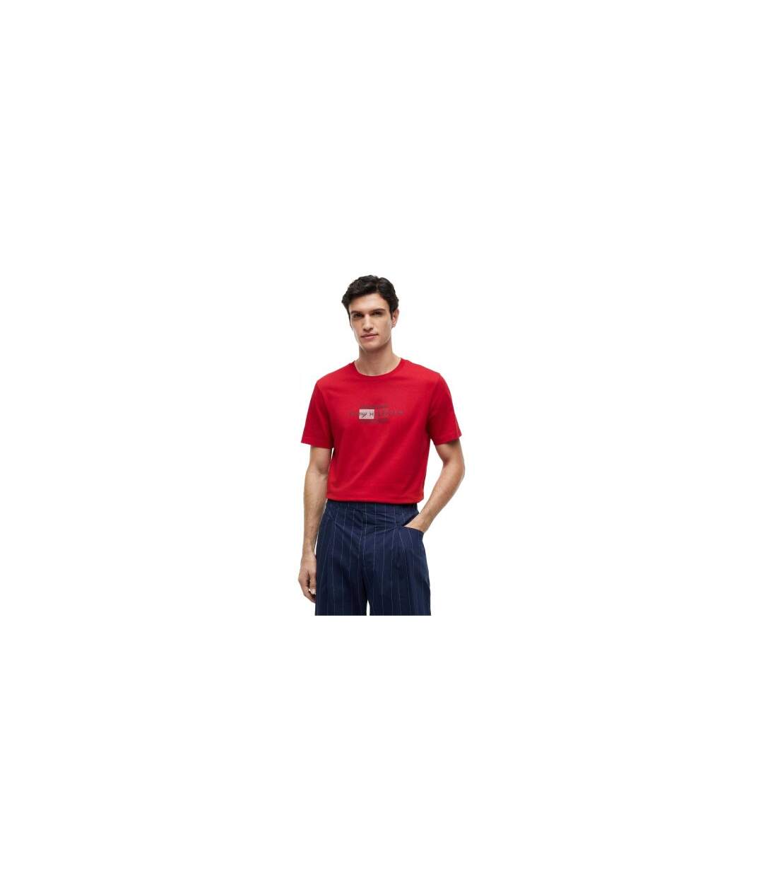 T-shirt Motif/style Texte Homme Rouge Tommy Hilfiger-1