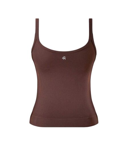 Womens/ladies Vest Top Chocolate 4th & Reckless