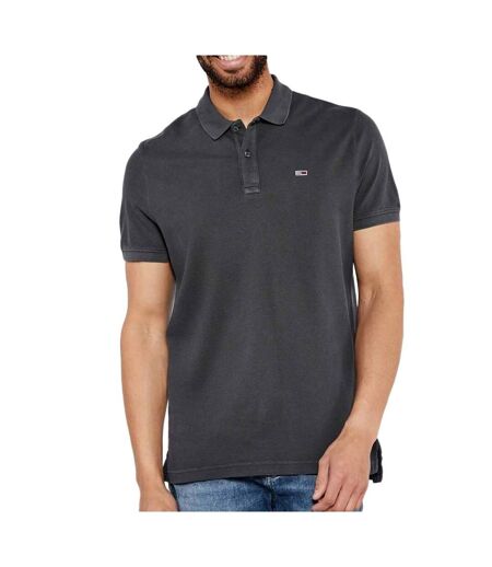 Polo gris foncé homme tommy hilfiger slim essential - l
