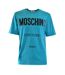 T-shirt Motif/style Brillant Couture Homme Bleu Sarcelle Moschino-1