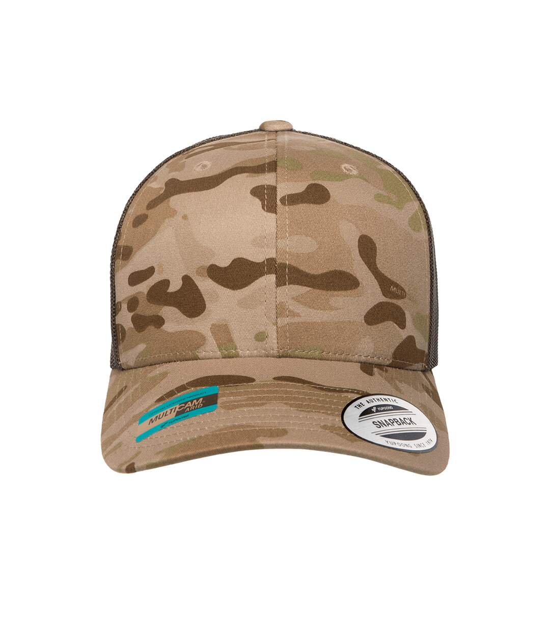 Casquette trucker flexfit multicam aride / marron Yupoong-2