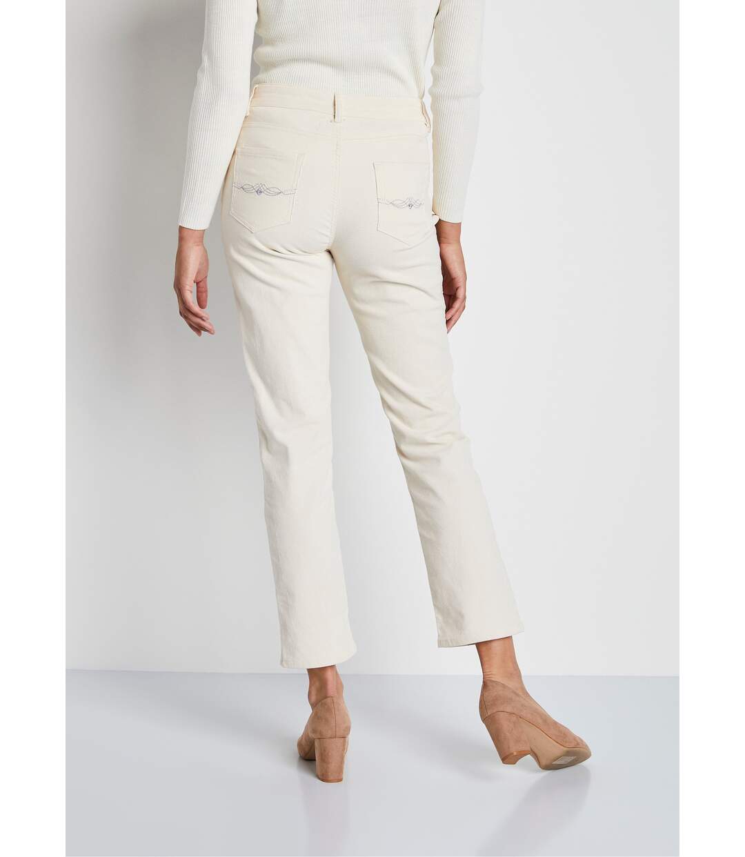Pantalon 5 poches velours milleraies-2