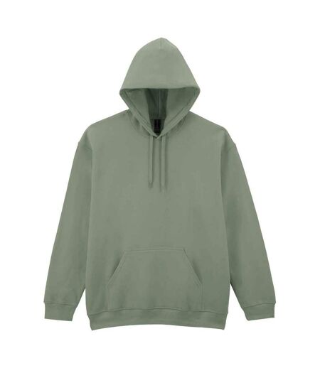 Sweat À Capuche Homme Vert De Gris Gildan