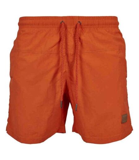 Short De Bain Motif/style Bloc Homme Rouille Urban Classics