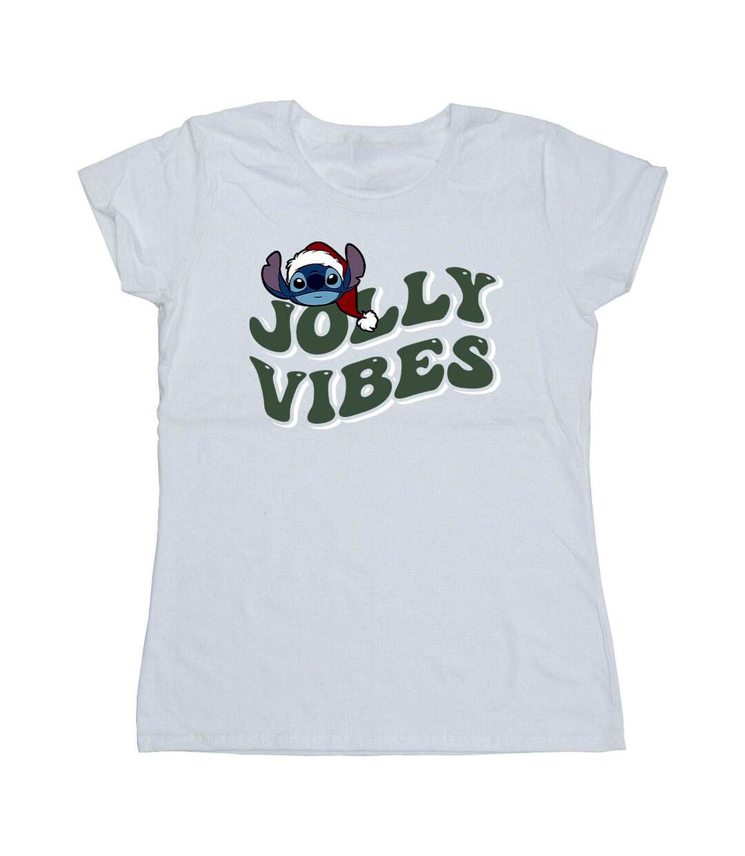 Disney Femmes/Les femmes Lilo & Stitch Jolly Chilling Vibes - T-shirt en coton (Blanc) - UTBI26123-1