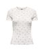 T-Shirt blanc/mauve femme jdy lucky-2