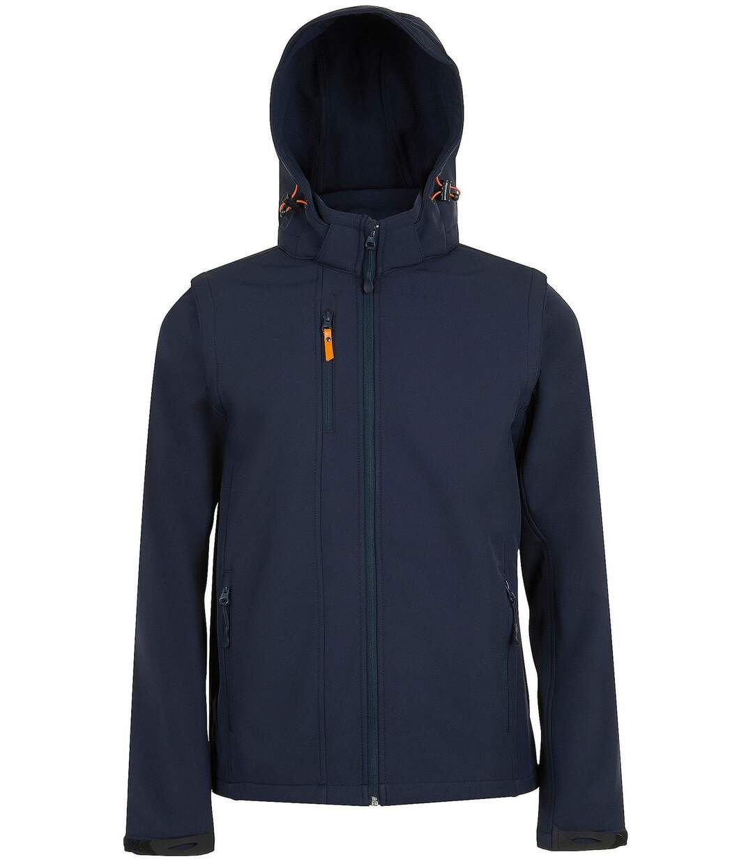 Veste softshell à capuche - manches amovibles - 01647 - bleu marine-2