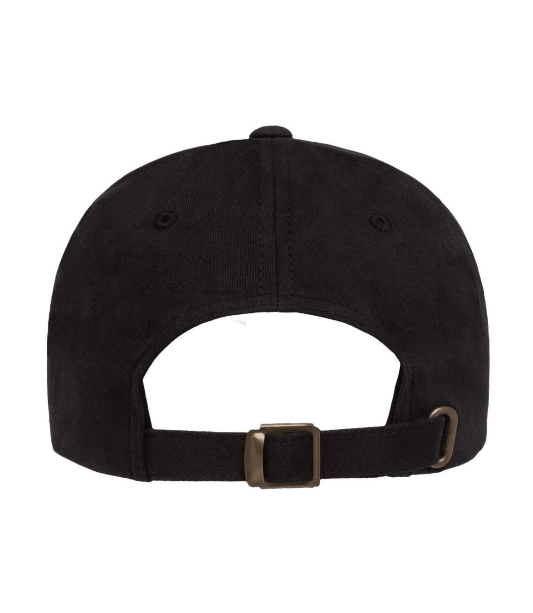 Flexfit by  peached cotton twill dad cap black Yupoong-2