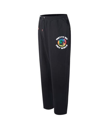 Mens Joggers Black Pretty Boy Ugly World