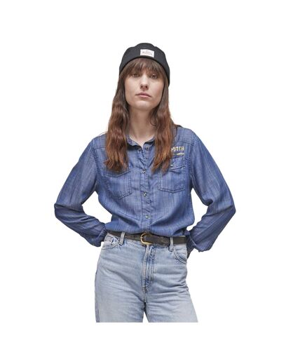 Chemise femme effet jean avec bouton Vondutch