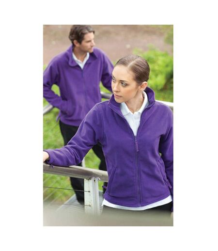 Henbury Womens/Ladies Microfleece Anti-Pill Jacket (Purple)