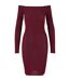 Robe Manches Longues Motif/style Paillettes Femme Bordeaux Urban Classics-1