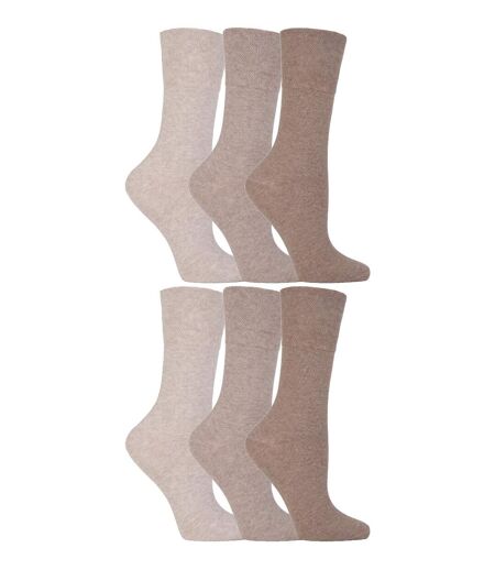 Gentle Grip - 6 Pairs of Ladies Diabetic Sock with Honey Comb Top and Hand linked Toe Seams