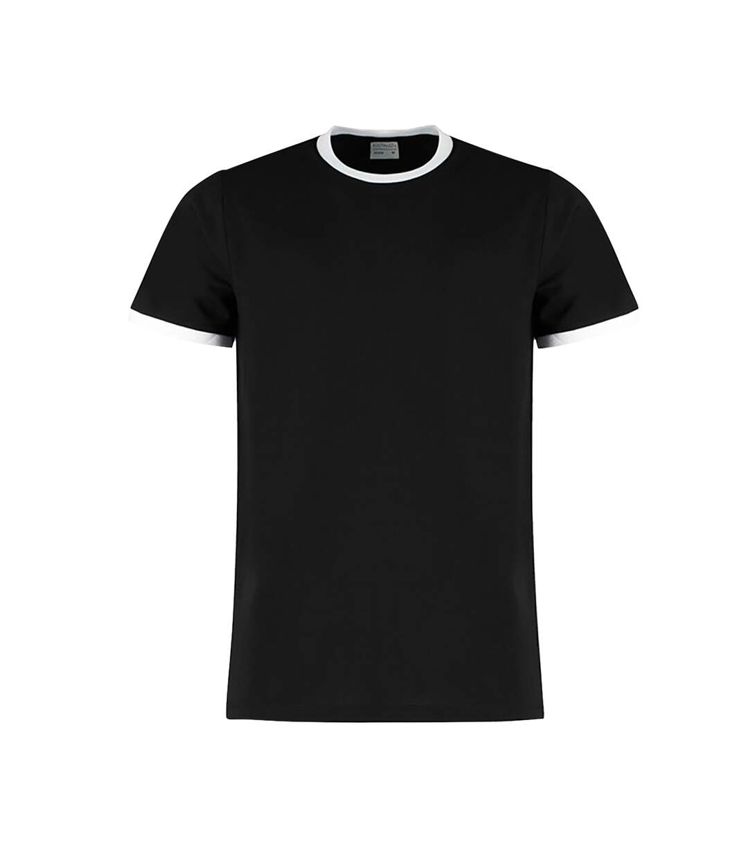 T-shirt fashion hommes noir / blanc Kustom Kit-1