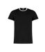 T-shirt fashion hommes noir / blanc Kustom Kit-1