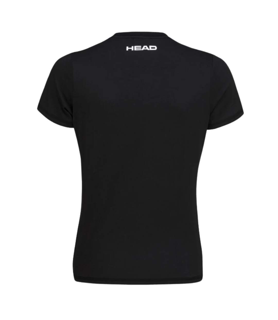 Womens/ladies Padel Printed Sport T-shirt Black Head-2