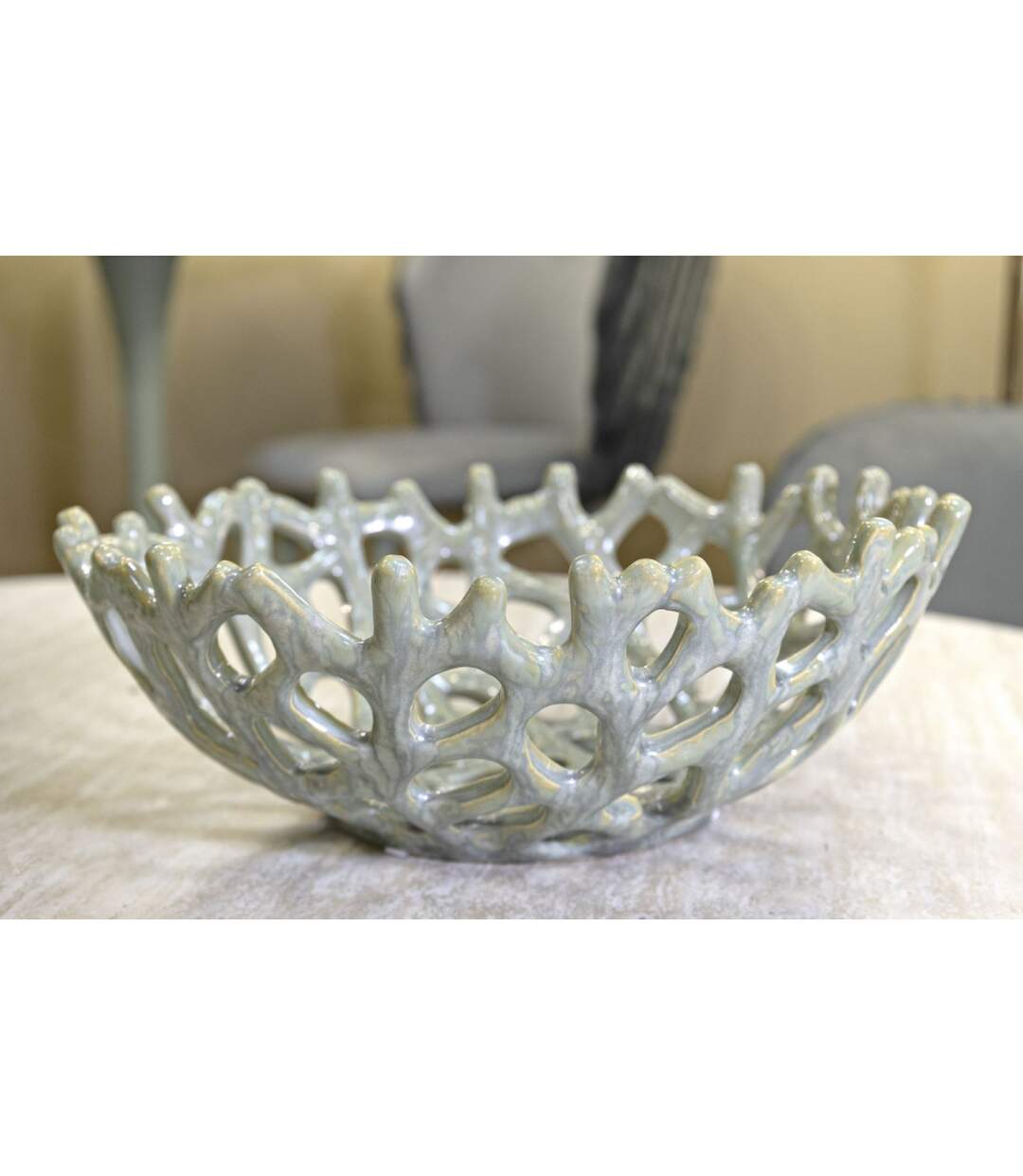 Vide-Poche Design Coral 35cm Vert-4