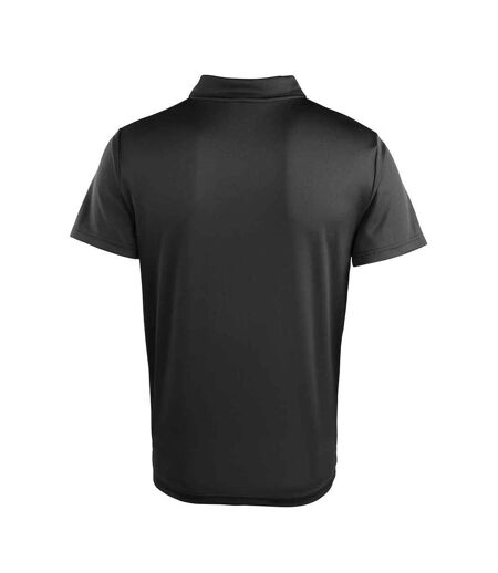 Premier Unisex Coolchecker Studded Plain Polo Shirt (Black) - UTRW1110