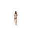 Womens/ladies Pro Leopard Print V Neck Slim Sports Bra Brown USA-1