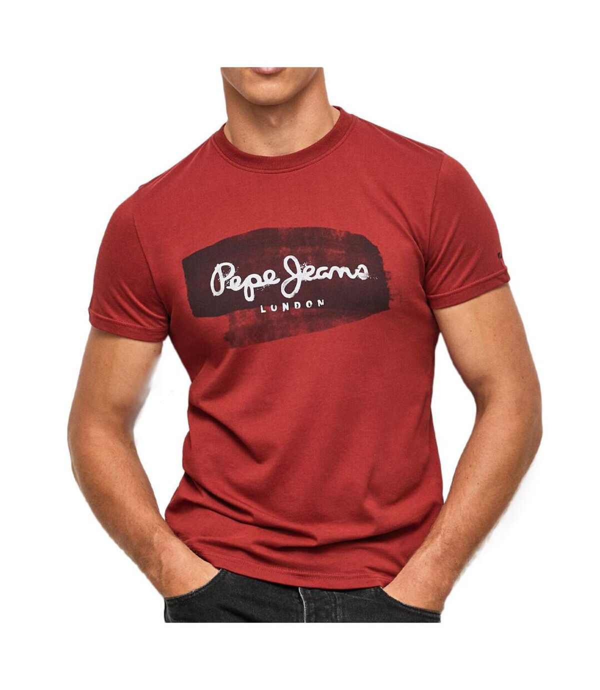 T-shirt Rouge Homme Pepe Jeans Seth