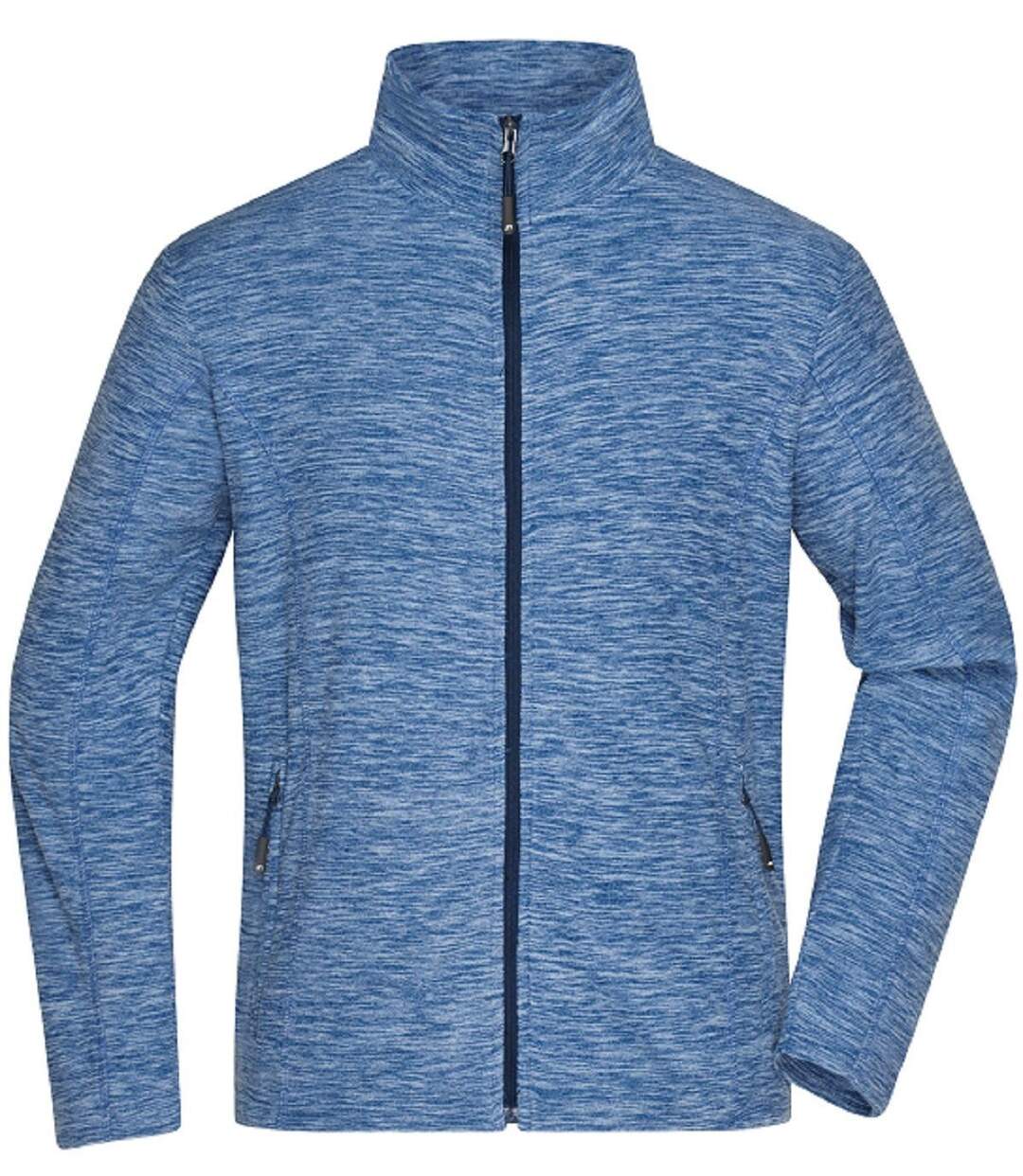 Veste polaire zippée - Homme - JN770 - bleu mélange-2