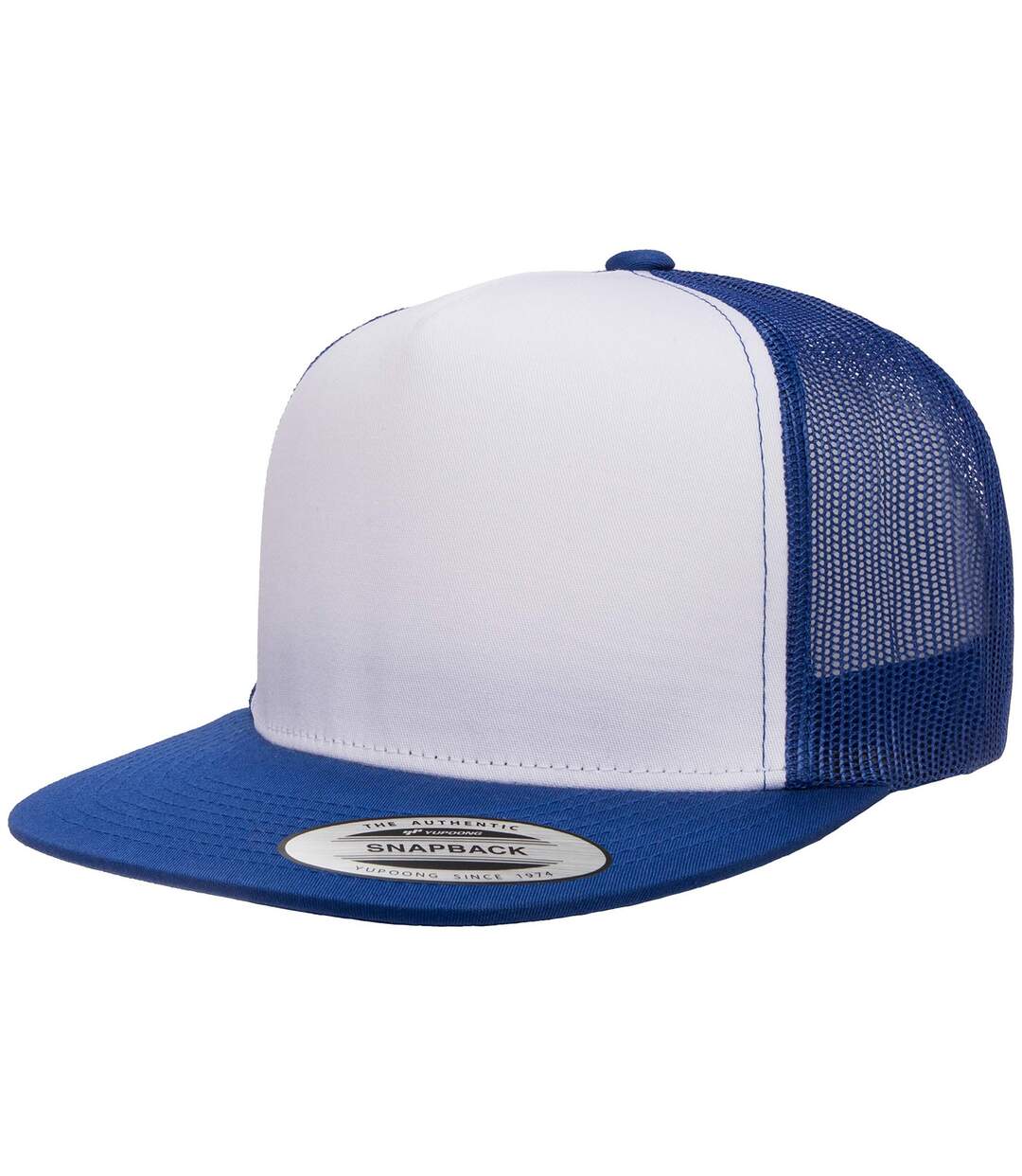 Casquette Trucker Classic Blanc Bleu Roi Yupoong-1