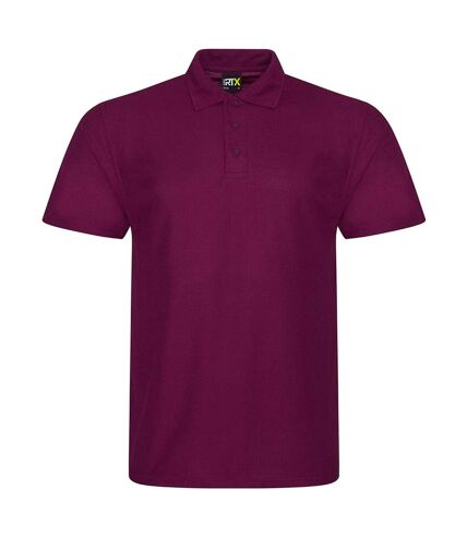 PRO RTX Mens Pro Polyester Polo Shirt (Burgundy) - UTPC3017