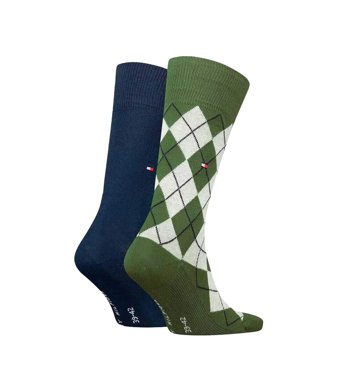 Chaussettes Motif/style Losange Homme Bleu Marine Vert Blanc Tommy Hilfiger-2