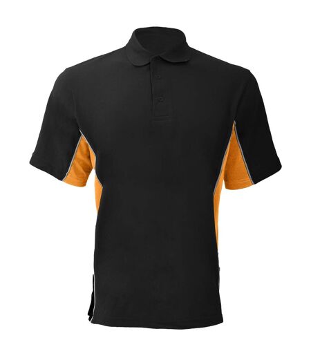 Polo À Manches Courtes Homme Noir Orange Blanc GAMEGEAR
