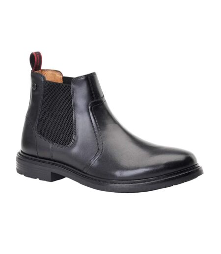 Mens Bloom Leather Chelsea Boots Black Base London