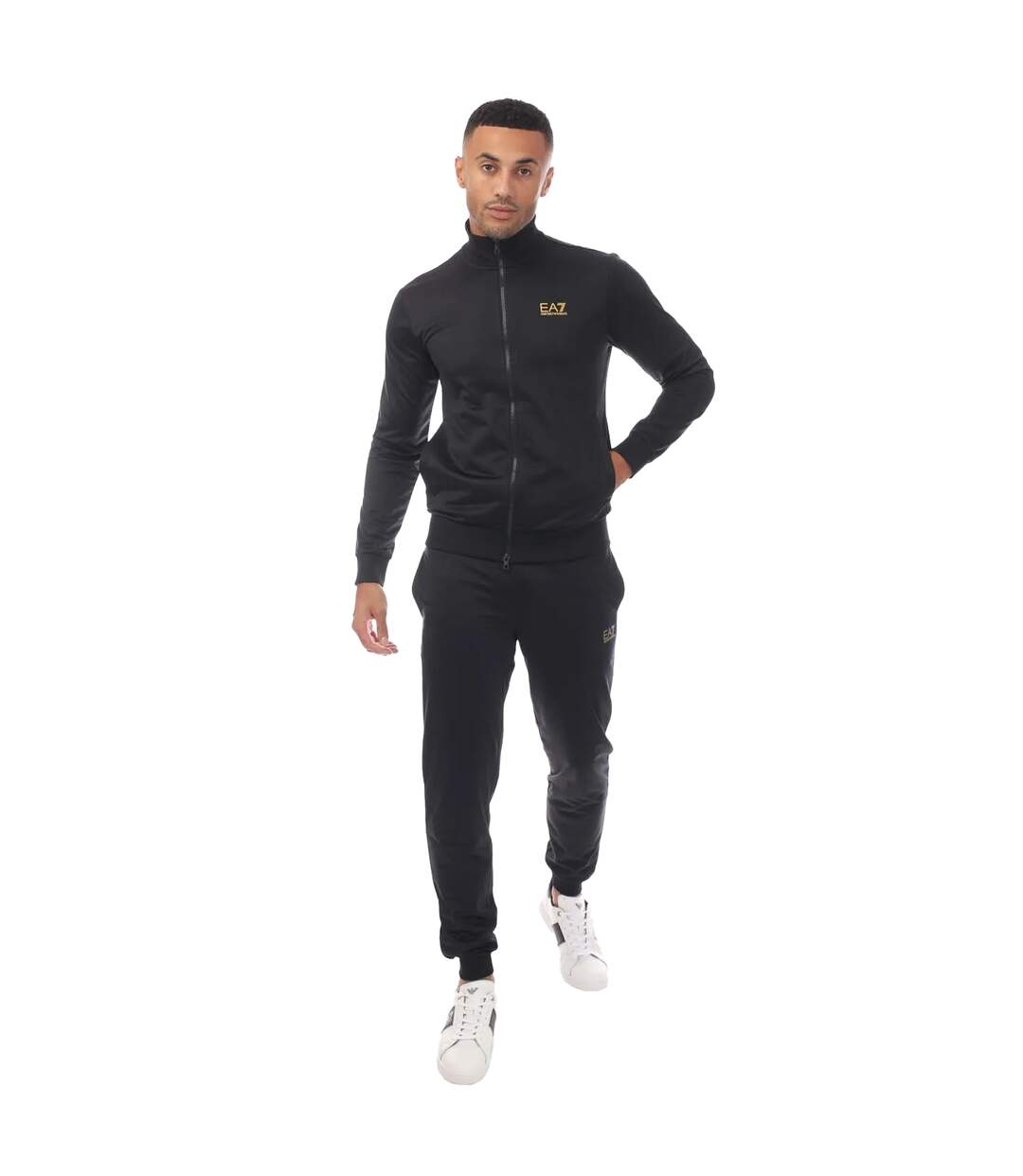 Mens ea7 full zip tracksuit black Emporio Armani-1