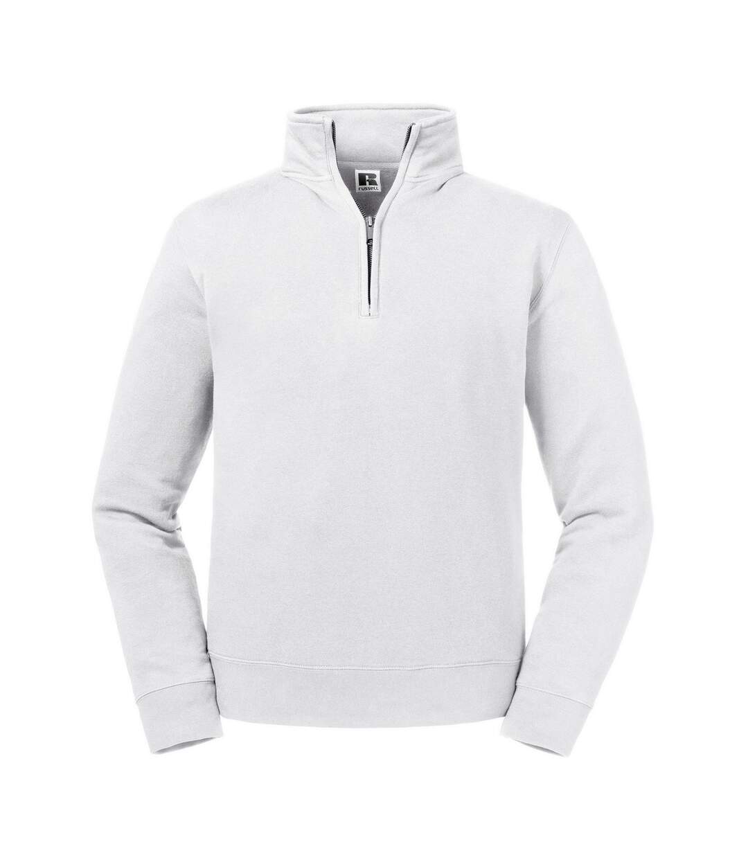 Mens authentic quarter zip sweatshirt white Russell