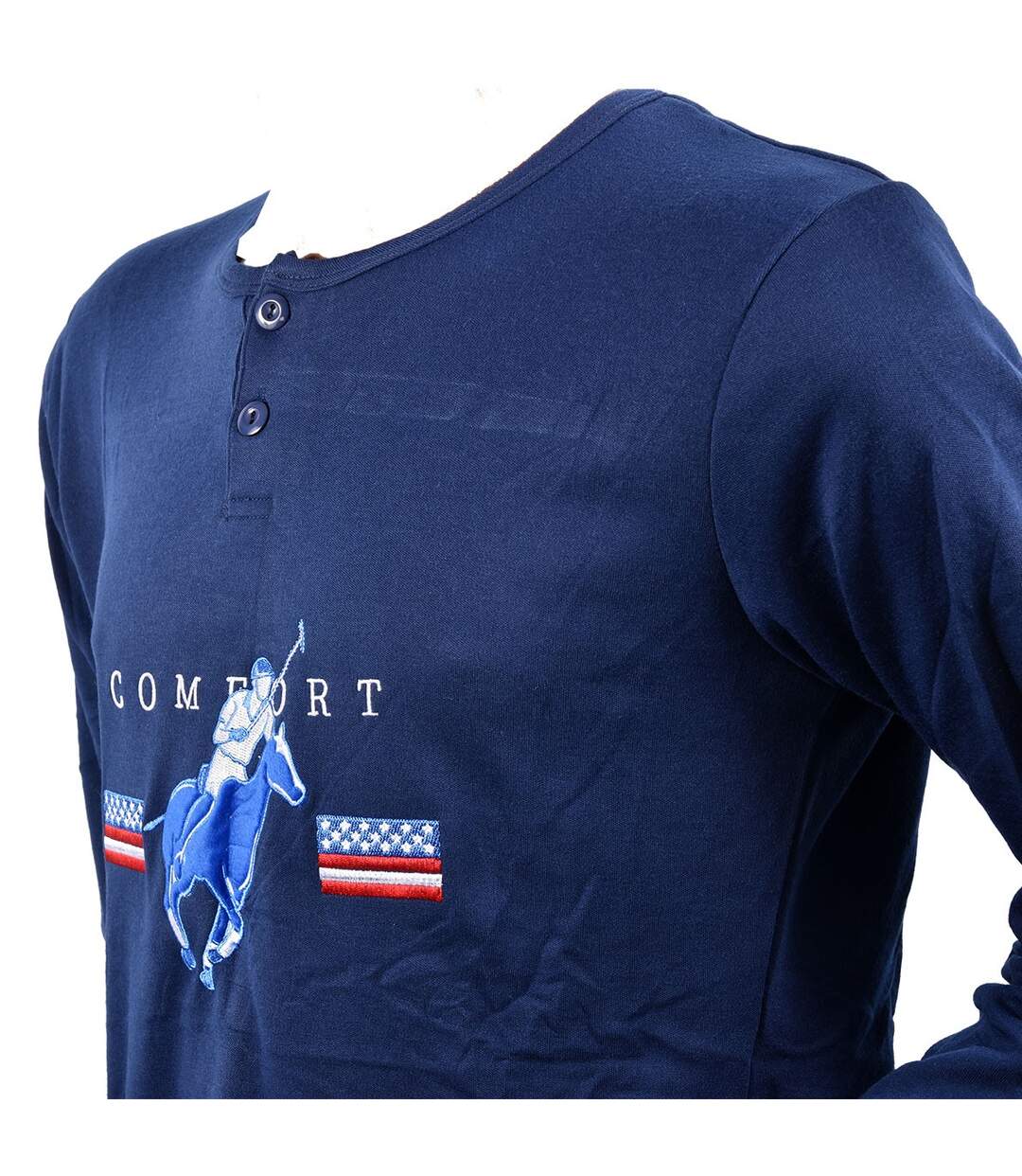 Pyjama Homme Long SWEET SECRET C2709 POLO CONFORT MARINE-4