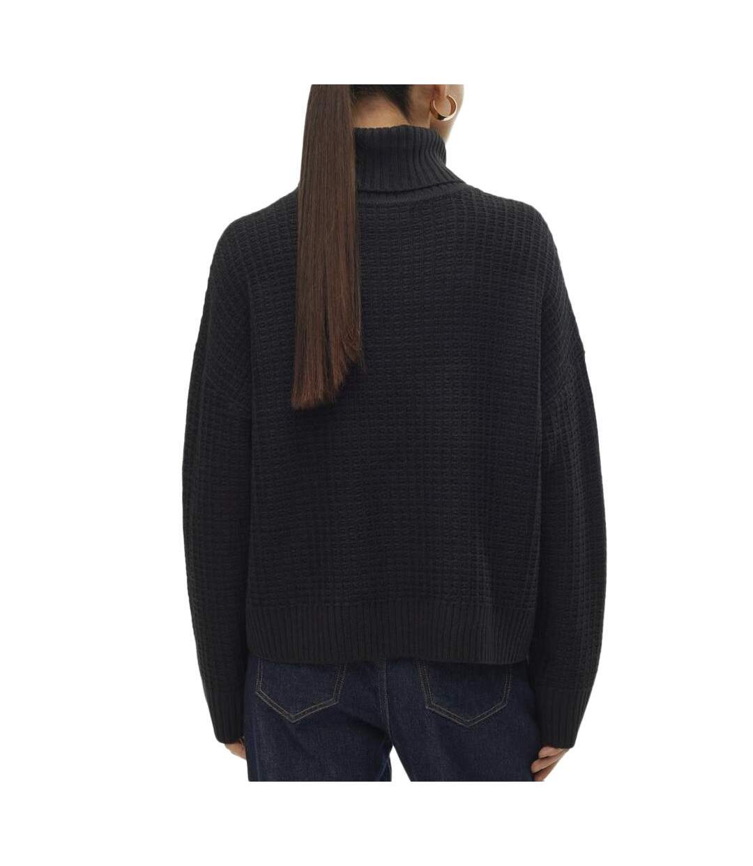 Pull noir femme vero moda momega-2
