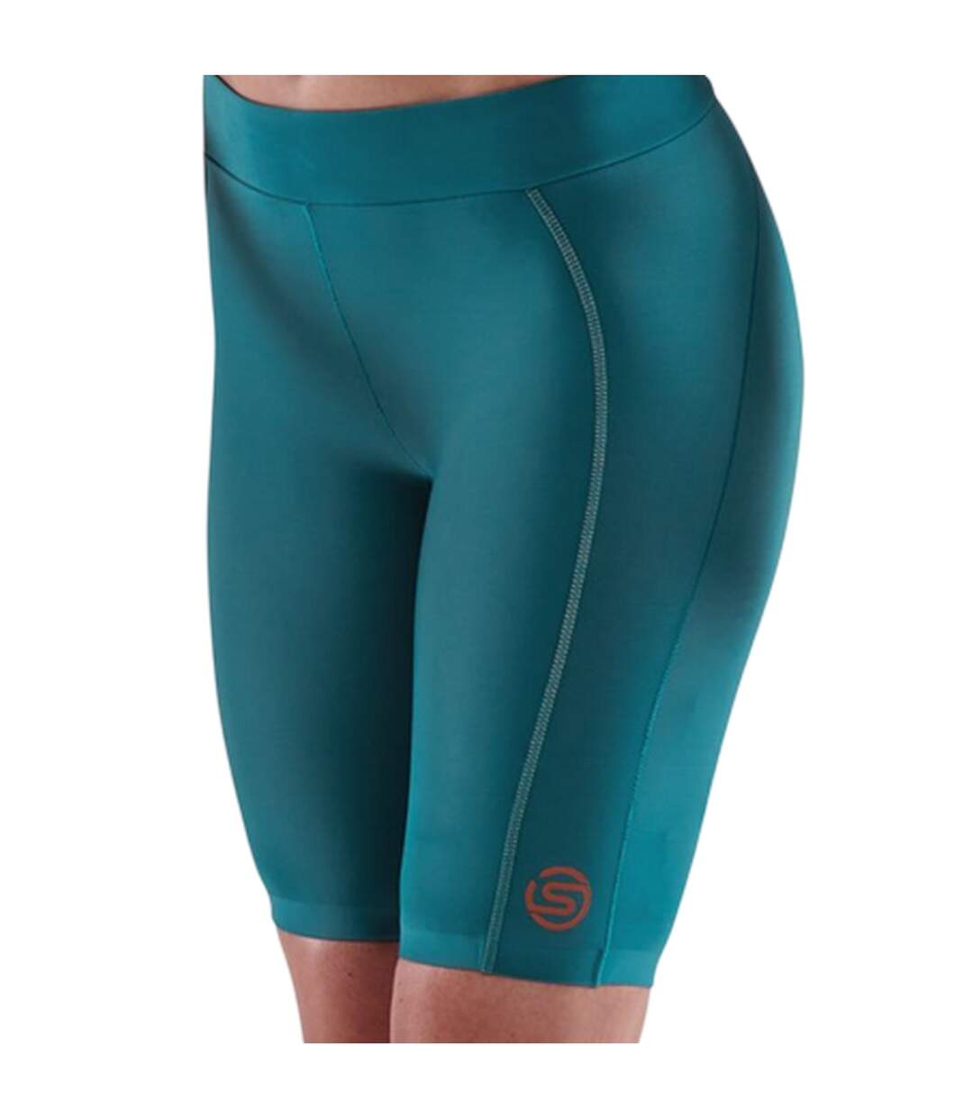 Womens/ladies Series-3 Compression Shorts Teal Blue Skins-4