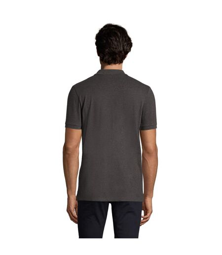 SOLS Mens Phoenix Short Sleeve Pique Polo Shirt (Charcoal Marl) - UTPC2782