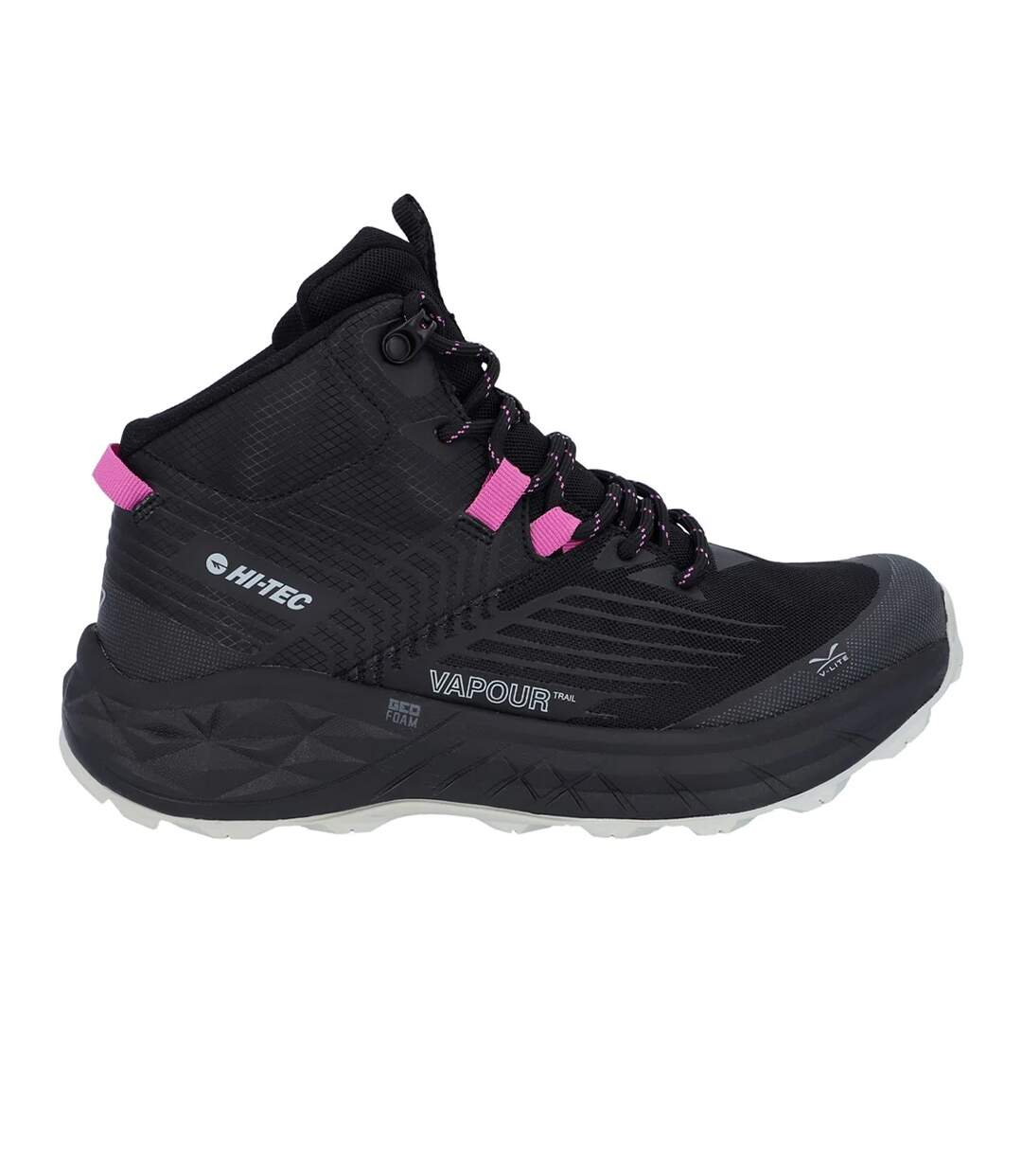 Baskets fuse trail homme noir / gris / rose foncé Hi-Tec-4