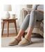 OZABI Mules Femme Unies, Suédine Synthétique, Bordure Tressée Scandinave-2