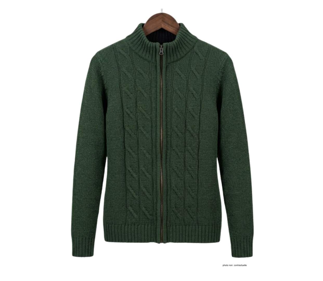 Cardigan zippé avec laine SAMY2-2