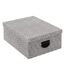 Lot de 4 Boîtes de Rangement Effet Relief 39cm Blanc-2