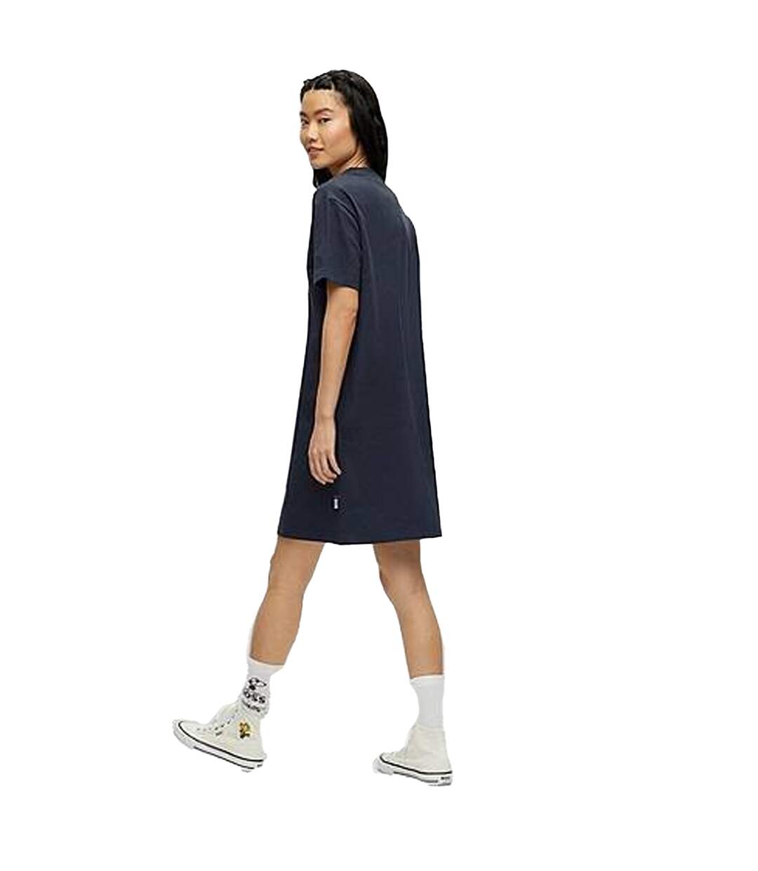 Womens/ladies C_enchy2 Peanuts T-shirt Dress Dark Blue Boss-2
